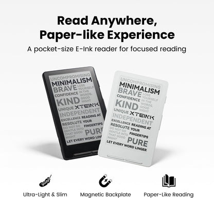E-Book Reader, 4.3" Portable Pocket E-Ink eReader with Physical Page-Turn Buttons, Ultra-Thin 0.23 - photo 2