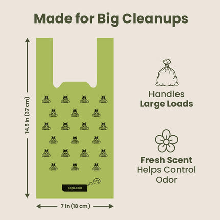 Large Dog Poop Bags with Handles, Fresh Scent, Extra Thick, 300 Bags - photo 4