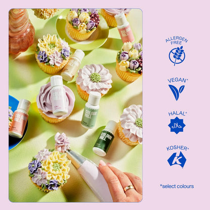 Oil-Based Food Coloring, 20 Milliliters Each of 6 Colors: Baby Blue, Navy, Royal, Sky Blue, Teal and - photo 3