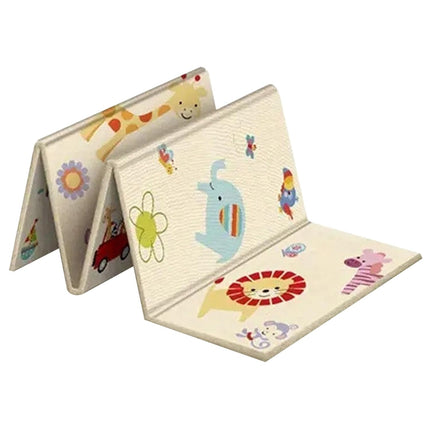 Baby Play Mat 71x40 Foldable 2 Side Play Mat, Safe Eco-Friendly PE Foam Pad for Kids Waterproof Anti-Slip Crawling Baby Floor for Toddlers, Style 2