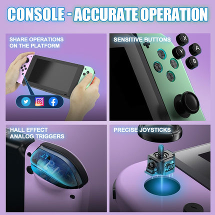 Myloso Wireless Controller for Switch Controllers,Wireless Gamepad Switch Controller Support Motion Control/Dual Vibration（ZLA）