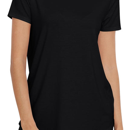 Women Crewneck Loose Fit Tunic Tops Short Sleeve Dressy Casual Summer Long Tee Shirts
