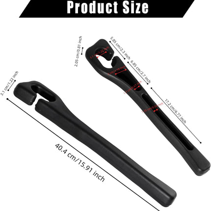 2-Piece Black Car Seat Gap Filler Organizer