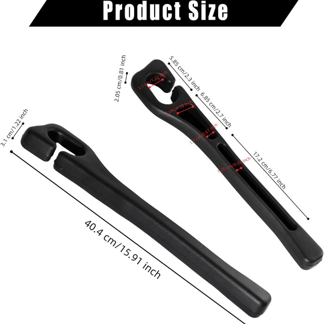 2-Piece Black Car Seat Gap Filler Organizer