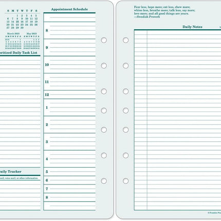 FranklinCovey - Original Two Page Per Day Ring-Bound Planner (Jan 2026 - Dec 2026, Classic)