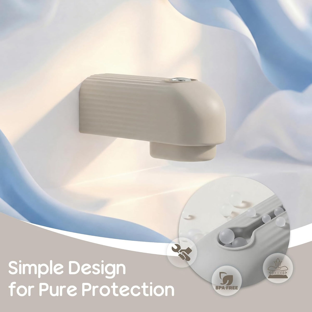 Silicone Baby Bathtub Spout Cover, Upgraded Faucet Protector for Kids - photo 5