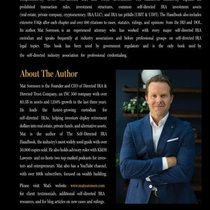 The Self-Directed IRA Handbook, Third Edition: An Authoritative Guide For Self Directed Retirement Plan Investors and Their Advisors