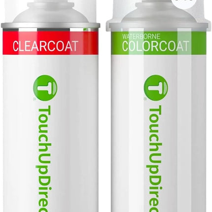 TouchUpDirect Car Paint Touch Up Spray Kit – Compatible with Toyota 040 Super White Exact Match Auto Paint Kit with Car Color Spray and Clearcoat, for Repainting or Scratch Repair, Essential Kit