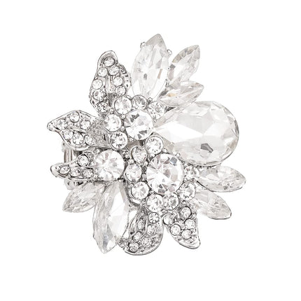 Luxury Froral Cocktail Statement Rings Stretch Adjustable Ring