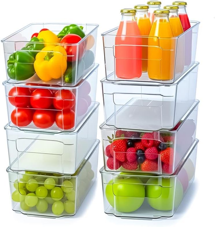 Utopia Home Fridge Organizer Bins 8 Pack - Main