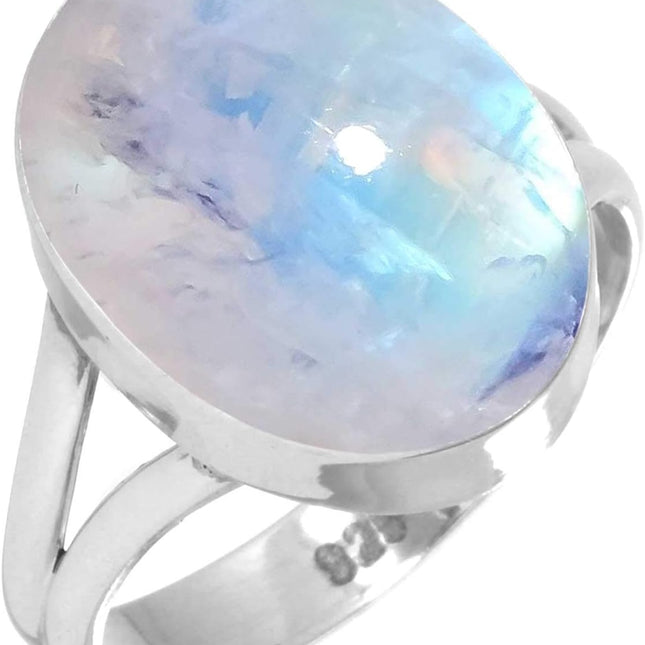 SourceToHome FuenteACasa Genuine 925 Sterling Silver Ring Chunky Natural Gemstone Agate — Home & Lifestyle