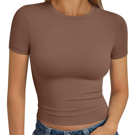 Womens Short Sleeve T Shirt Basic Summer Top
