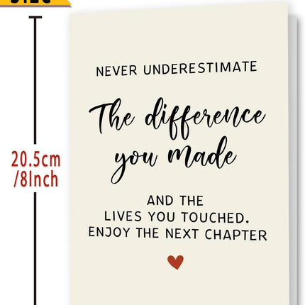 FANCYLUCKY Funny Retirement Gifts for Women Men, Retiring Card Gift for Retired Colleagues Friends Boss Teachers Dad Mom, Farewell Card for Him Her