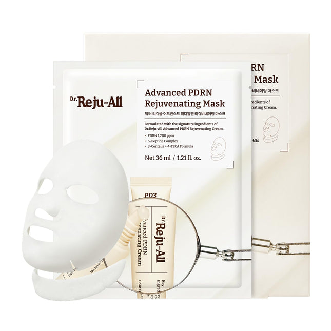 Advanced PDRN Rejuvenating Face & Neck Sheet Mask, 4 Pack