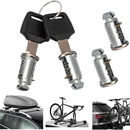 4 Pack Lock Cores Compatible with Thule One-Key System Lock Cylinders, Key Cylinder for Bike Rack, Roof Cargo, Roof Rack, Towers, Ski Rack
