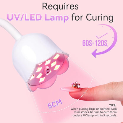 Rhinestone Gel Nail Glue for Charms, Gems & 3D Nail Art, 30ML - photo 4