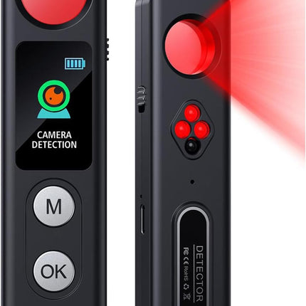 Hidden Camera Detectors, Anti-Spy Camera Finder with LED Screen Rechargeable GPS Tracker&Bug Detector, Anti-Theft Alarm, 5 Modes Portable Privacy Protection for Hotel, Car, Office, Travel