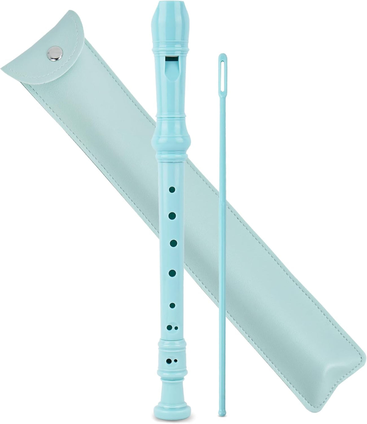 Recorder Instrument for Beginner Adults,8-Hole Soprano Descant Recorder Music Flute with with Cleaning Rod & Leather