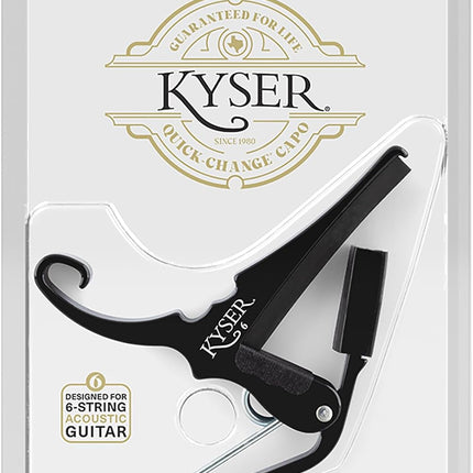 Quick-Change Guitar Capo for 6-String Acoustic Guitars, Black