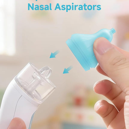 Nasal Aspirator Replacement Tips Compatible with Frida-Style Baby Nose Sucker, Soft Silicone Tips for Infant & Toddler, BPA-Free Reusable Replacement Parts Accessories, 4pcs
