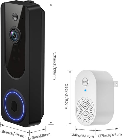 Wireless Doorbell Camera with Indoor Receiver and 1080P Night Vision - photo 5