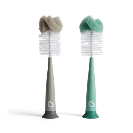 Sponge Bottle Brush, Grey/Sage, 2 Count (Pack of 1)