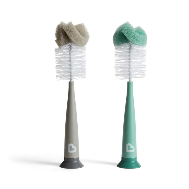 Sponge Bottle Brush, Grey/Sage, 2 Count (Pack of 1)