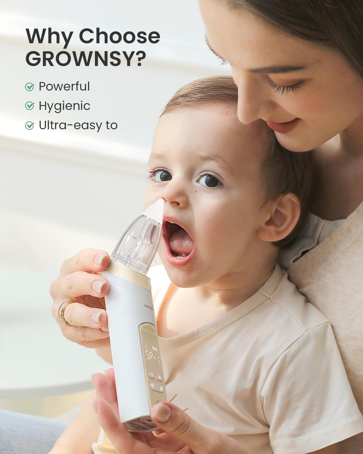 Nasal Aspirator for Baby, Electric Baby Nose Sucker, Automatic Nose Cleaner with Larger Suction Chamber - photo 5