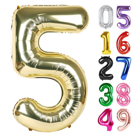 Gold 1 Balloon - Number Balloon 40 Inch, 1st Gold Birthday Decorations