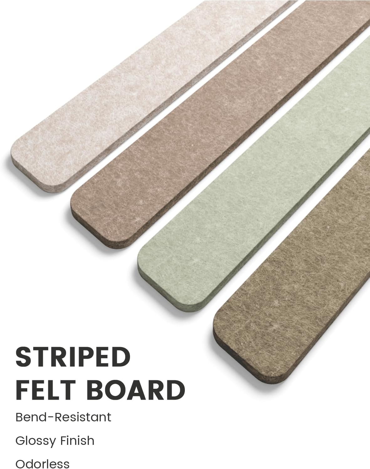 Cork Board Alternative Felt Strip Board 8-Pack, 13" x 2", Linen Dusk - photo 3