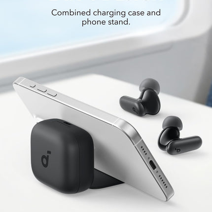 Soundcore P30i by Anker Noise Cancelling Earbuds, Strong and Smart Noise Cancelling, Powerful Bass, 45H Playtime, 2-in-1 Case and Phone Stand, IP54, Wireless Earbuds, Bluetooth 5.4 (Black)