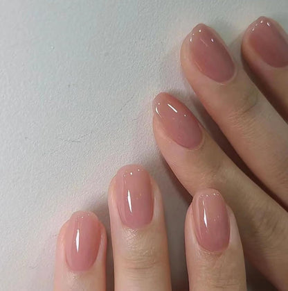 Honey Peach Pink Extra Short Gel Press-On Nails, 30 Pcs - photo 2