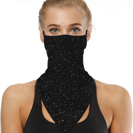 YAYOUREL Neck Gaiter Face Mask Bandanas for Men Women UV Face Scarf Cover Ear Loop Hole Facemask for Fishing Running Cycling