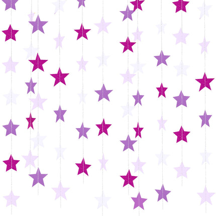130 ft Star Garland Banner Decor, Gold
