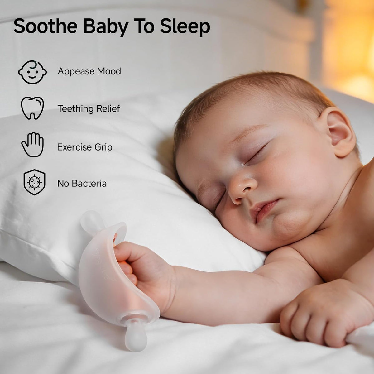 No-Drop Silicone Baby Teether for 3-6 Months - photo 4