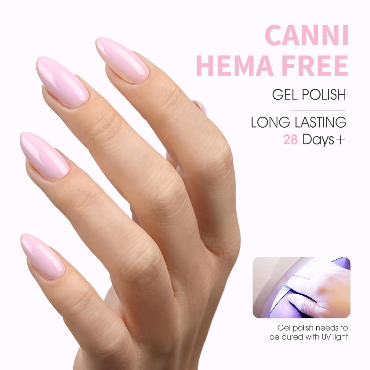 Light Pink High Gloss Soak Off Gel Nail Polish - photo 3