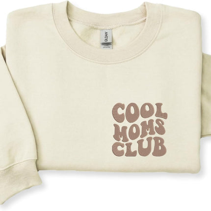 Custom Cool Moms Club Embroidered Sweatshirt with Kids Names – Thoughtful Gift for Mothers Day Birthday Christmas