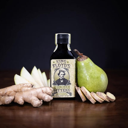 King Floyd's, Artisanal Scorched Pear & Ginger Bitters, Hand Crafted, Made from the Torched Carmalized Pears, Unique Bitters for a Unique Cocktail, 100ml, Bar Provisions, Bitters for Cocktails