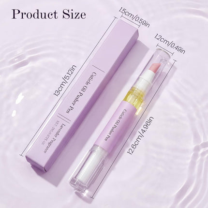 2 Pcs 2-in-1 Cuticle Remover Pen, Ceramic Cuticle Oil Pusher for Hangnails & Dry Damaged Nails, Nail Care Tool to Repair, Nourish, Moisturize & Brighten Nails