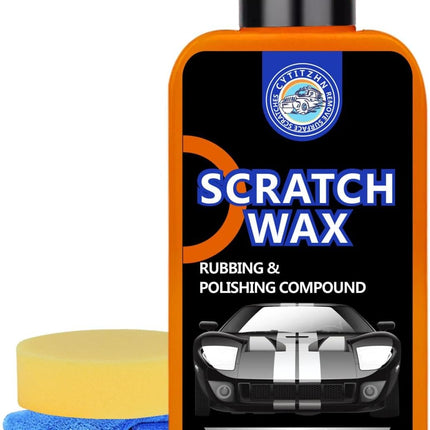 Car Scratch Remover Removes Scratches Swirls And Scuffs With Wax Rubbing Compound With Buffer Pad And Microfiber Towel For Cars Motorcycles SUVs Trucks For Car Owners 3.4 Ounces