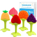 Teething Toys (5 Pack) - Infant Teething Keys Set, BPA-Free, Natural Organic Freezer Safe for Infants and Toddlers, Silicone Baby Teethers