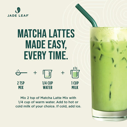 Jade Leaf Matcha Organic Matcha Latte Mix - Lightly Sweet Japanese Matcha Green Tea Powder with Organic Cane Sugar for Café Style Blend, 5.3 Ounce / 150g (Pack of 1)