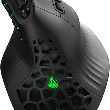 SOLAKAKA E9 Vertical MMO Gaming Mouse,248000 DPI,Tri-Mode Ergonomic Wireless Mouse with 10 Side Buttons,RGB Mouse for PC/Mac Black
