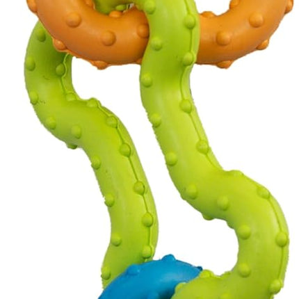 Bone Tugz Tug & Chew Dog Toy — Bendy, Textured Rubber for Tug-of-War, Light-Moderate Chewers, Teething Puppies & Small Dogs, 6.25" x 1.75"