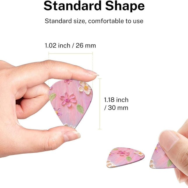 Guitar Picks 0.73mm Medium, Premium Celluloid/Nylon Picks