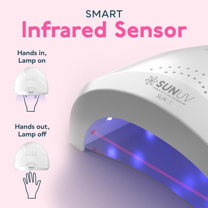 Lámpara de uñas UV LED, luz en gel para esmalte de uñas, secador UV SUNONE White