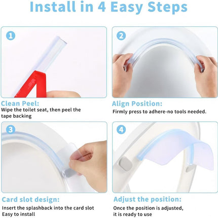 Toilet Splash Guard for Men, Pee Guard for Toilet Seat Boys Made of PVC Material, Innovative Splash Prevention Easy to Disassemble and Clean Durable Design Fits Most Toilets Ideal for Home Use(3)