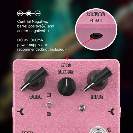 JOYO Fuzz Pedal Between Overdrive& Distortion Across Classic & Mordern Tone for Electric Guitar Effect High-end Edition Dr.J Series (D56)