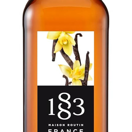 1883 Vanilla Syrup for Drinks, Made in France, 1 Liter Glass Bottle