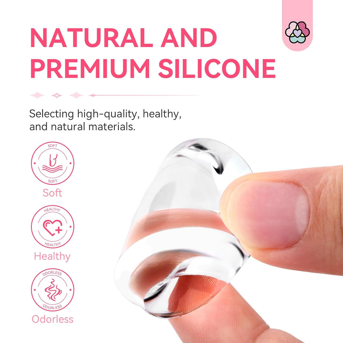 French Tip Nail Stamp: 4PCS Nail Art Stamper Kit Clear Silicone Nails Stamping Long & Short Jelly - photo 3